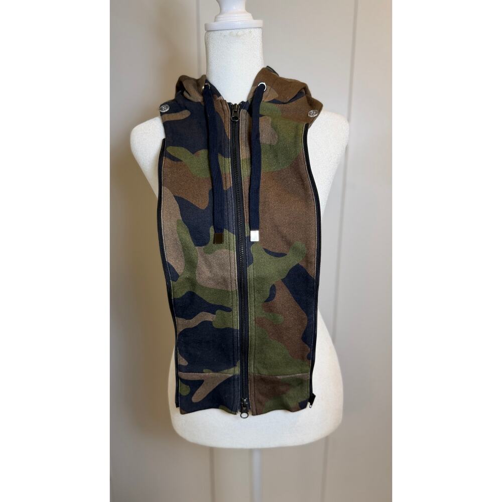 Veronica Beard Camouflage Hoodie Dickey NWT Black, Green, Tan